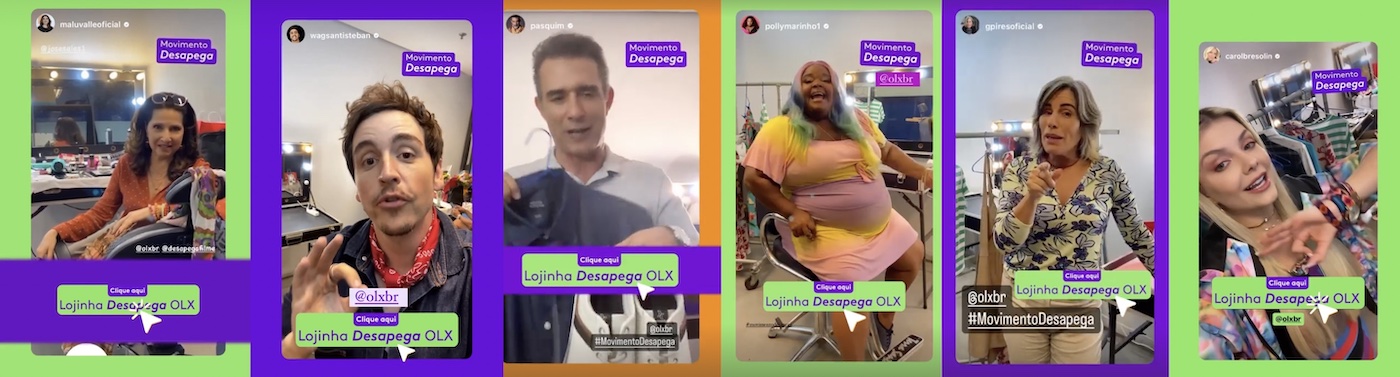 Artistas que paerticiparam da ação de OLX