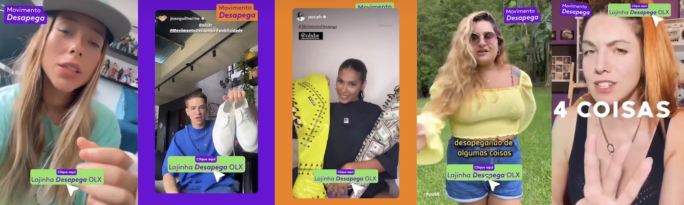 Influenciadores que paerticiparam da ação de OLX